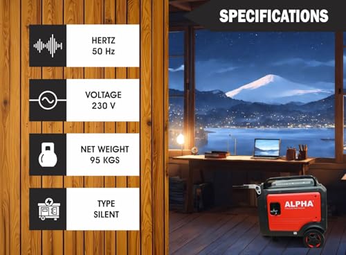 Image of AK POWER SERVICE ALPHA A8800-8000 Watts & 8KW Super Silent Inverter Generator- Remote Star & Self Start|Eco & Turbo Mode|Silent Generator|Home & Commercial Use|Life Time Spare|1 Year Brand Warranty