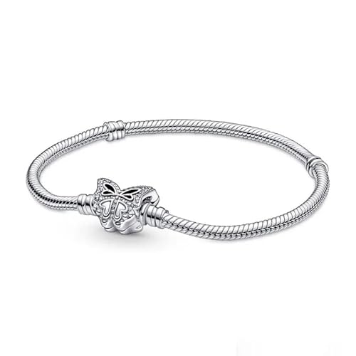 Pandora Moments Butterfly Clasp Snake Chain Bracelet, Size 23 #TOP11
