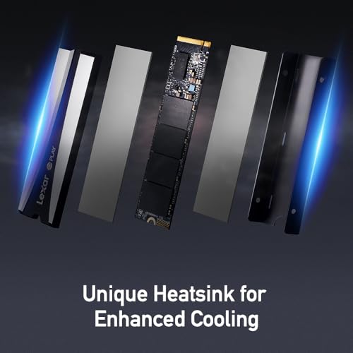 Image of Lexar 8TB Play SSD with Heatsink PCle Gen 4x4 NVMe M.2 2280 Internal Solid State Drive, Up to 7400 /6500 MB /s, Compatible with PS5, Gamers, Creators (LNMPLY8008T-RNNNU)
