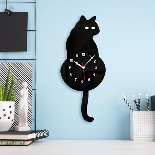 Reloj de gato vintage mecánico libre de ruidos para el dormitorio 3