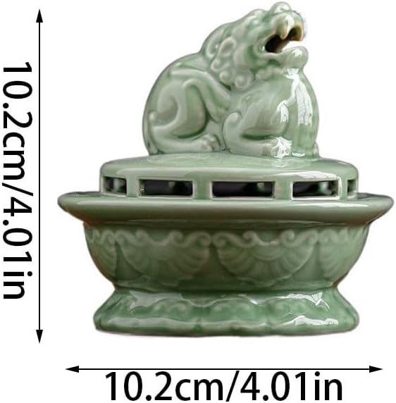 Incense Burner Home Retro Zen Incense Burner Chinese Celadon Incense Burner Ceramic Desktop Ornaments Incense Stick Holder