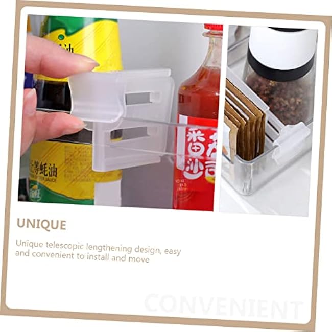 Healifty 12pcs Refrigerator Side Door Dividers Adjustable Expandable Partition Boards for Fridge Storage Refrigerator Splitter Plates with Telescopic Design Practical Fridge Organizers for