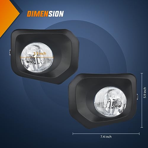 Image of Nilight Fog Lights Assembly Compatible with 2016 2017 2018 2019 2020 2021 2022 2023 Toyota Tacoma SR SR5 Model Only Light Replacement Clear Len Driver and Passenger Side