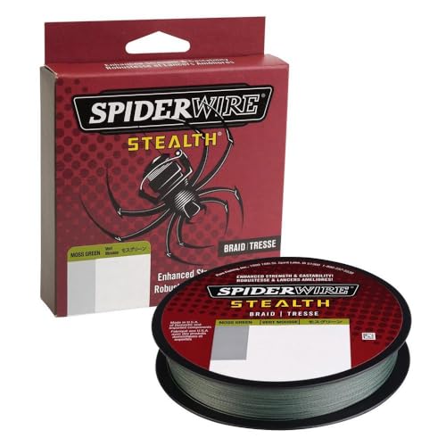 SpiderWire Stealth® Superline, Moss Green, 10lb | 4.5kg, 200yd | 182m Braided Fishing Line, Suitable for Freshwater and Saltwater Environments