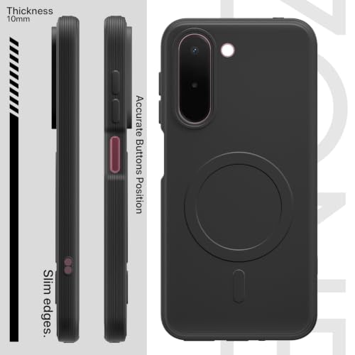 Image of Outlouders Back Cover for OnePlus N6x | Soft Matte Silicone | Slim Fit | Magnetic-Safe Logo Design (Magnetic-Safe Not Compatible) | Shockproof | Camera Protection Bumper Case (Black)