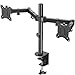 Produktbild WORLDLIFT Monitor Halterung 2 Monitore Höhenverstellbar für Zwei LED LCD 17"-32" Zoll Bildschirme, Ergonomische Schwenkbar Neigbar Monitorhalterung Tisch Ständer Monitorständer, VESA 75/100, 8 kg