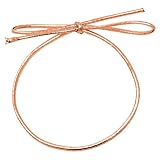 Mandala Crafts 6 Inches Pre-Tied Stretch Loops with Pre Tied Bows from Elastic Ribbon - 100 Rose Gold Elastic Bows Boxes Bows Tags Gift Elastic Wrapping Cord String