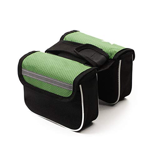 Bolsa de bicicleta de gran capacidad resistente a la presión de bicicleta tubo superior adecuado para teléfonos inteligentes (verde) Cover