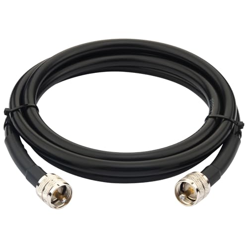 YOTENKO - YOTENKO RG213 Coaxial Cable 6FT - CB Coax Cable Ultra Low Loss RG-213 UHF PL-259 Coax Cable Male to Male, 50 Ohm, for Ham Radio CB Radio Antenna