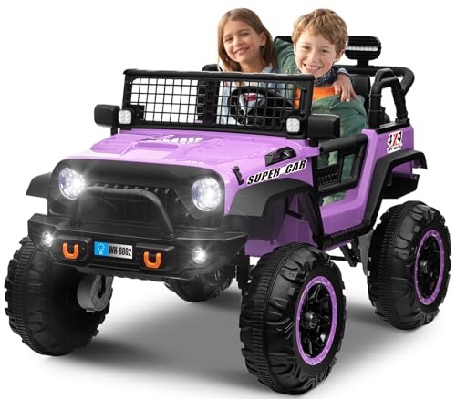 OTTARO 24V 4WD/2WD Switchable Ride on Cars, 2 Seater Kids