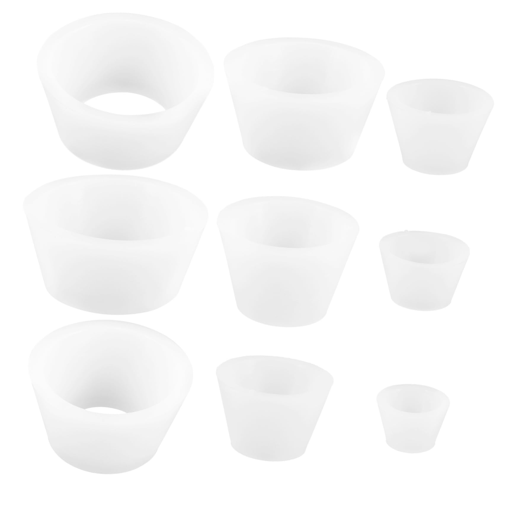 COSMEVIVI Filter Adapter Ring Set Flask Funnel Adapter 9pcs Silicone Cones Strainer Attachment