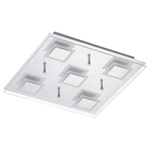 Trango BL3153-058 Modern Design 5-flammig LED Deckenleuchte, Badleuchte, Wandleuchte incl. 5x 4.5 Watt LED Modul 3000K warmweiß Deckenlampe, Flurlampe Cover