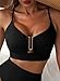 Herseas Women Bikini Tops Crisscross Back U-Wire Cutout Swimsuit Top Solid Color Beach Bathing Suit Top Fashionable Vacation Swim Tops for 2026 Summer Black X-Small