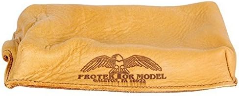 Protektor Brick Rifle Front Shooting Rest Bag Leather Tan Unfilled