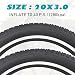 ZUKKA Fat Bike Tires 20 Zoll E Bike Fahrradreifen 20 x 3.0 Fettreifen und 2er-Pack 20 Zoll Schlauch 20x3.0 AV35mm Heavy Duty E-Bike Mountain Snow Bike Reifen