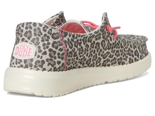 HEYDUDE Women's Wendy Luxe Leo (Little Big Kid) Slip-On3