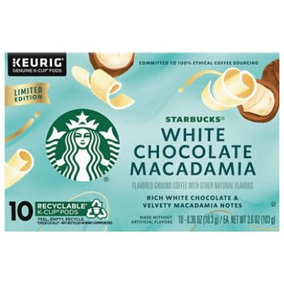Starbucks, White Chocolate Mocha Ground Coffee K-Cup Pods, 10 Count