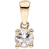  JOBO Damen Anhänger Morganit 585 Gold Rotgold 1 Morganit rosa Morganitanhänger