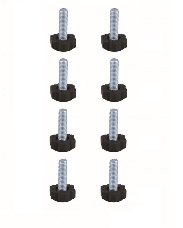 cyclingcolors 8 x Thumb Screws M8 x 30 mm Furniture Feet Adjusting Screw Plastic Steel Screw Furniture, black
