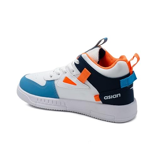 ASIAN Boy's Tarzan-11 Kids Casual White Sneaker with Hi-Neck Lightweight Synthetic Upper Lace-Up Shoes for Kid's & Boy's - Image 6