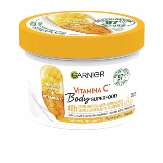 Garnier Bodyfood Crema Corporal Nutri-Hidratante Mango, 380ml