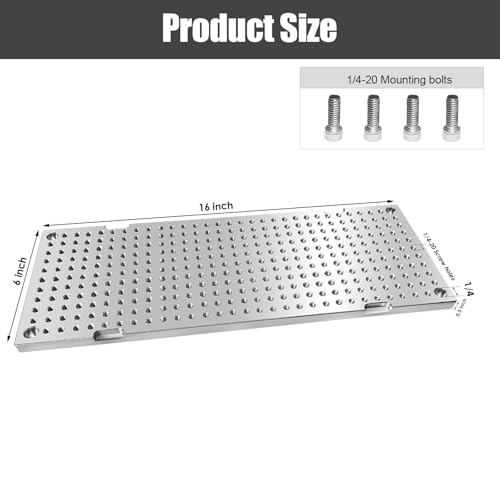 JMSMSH 6" x 16" x 1/2" MIC7 Aluminum Fixture/Sacrificial Plate, Mini Pallet - Thumbnail 2