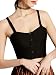 Charles Richards Women's Retro V-neck Velvet Cami Camisole Short Spaghetti Strap Women's Tank Top