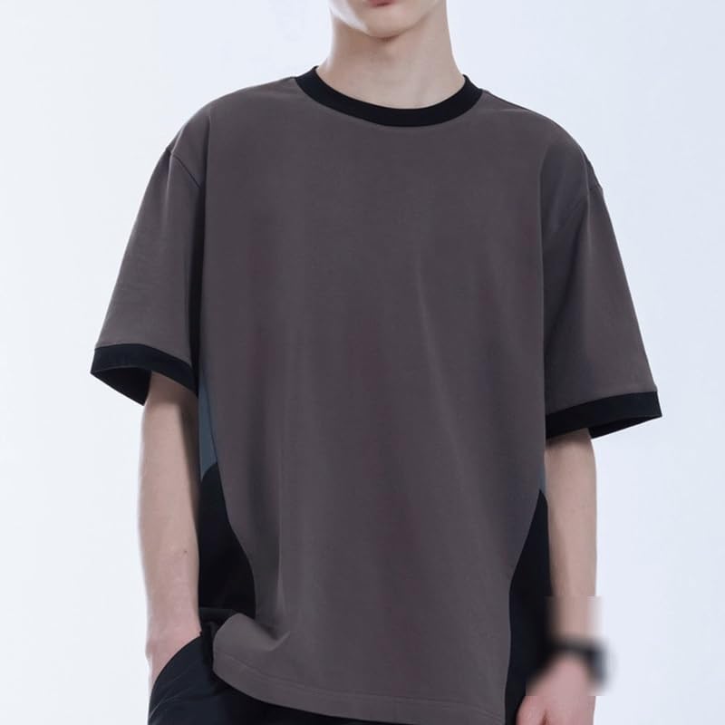 Men's Casual Outdoor Breathable Short Sleeves Cotton Round Neck Quick Dry T-Shirt Fashion Sports Vest
