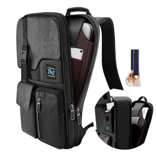 ZINZ Laptop Backpack 15 15.6 16 Inch, Expandable Computer Rucksack with Multi-Pockets Anti-Theft Travel Daypack for Men and Women,Black