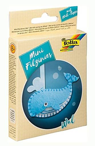 Folia 52906 - Juego de Costura de Fieltro para niños (9 Piezas), diseño de Ballena, Multicolor | Ya disponible en tu tienda friki favorita! En mundofriki.es!