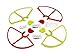 SummitLink Snap On/Off Prop Guards 2 Red 2 Green for DJI Phantom 1 2 3 Quick Connect Tool Free