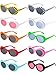 Produktbild 10 Paar Retro Clout Oval Brille Mod Dicken Rahmen Runden Linse Sonnenbrille 10 Farben Damen Männer Mädchen Junge Sonnenbrille mit 10 Linse Tuch