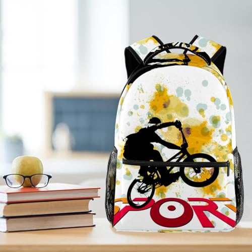 Sac à dos d'école multicolore au design unisexe et aux dimensions généreuses
