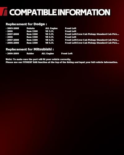 Image of Torchbeam Front Brake Caliper Left for Dodge 2006-2008 Ram 1500 5.7L, Dodge 2005-2008 Dakota, Dodge 2006-2008 Ram 1500 4.7L, Front Left Caliper Replace # 18B5009