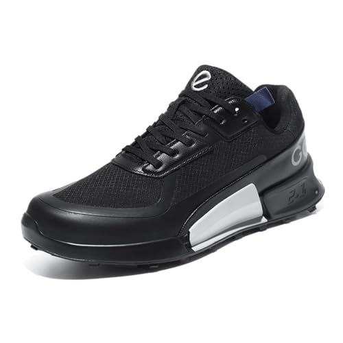 Zapatillas Senderismo Ligeras Impermeables Hombre Sneakers Casuales Cómodos Transpirables Calzado Deportivo Correr Suela Blanda Acolchada,Negro,45
