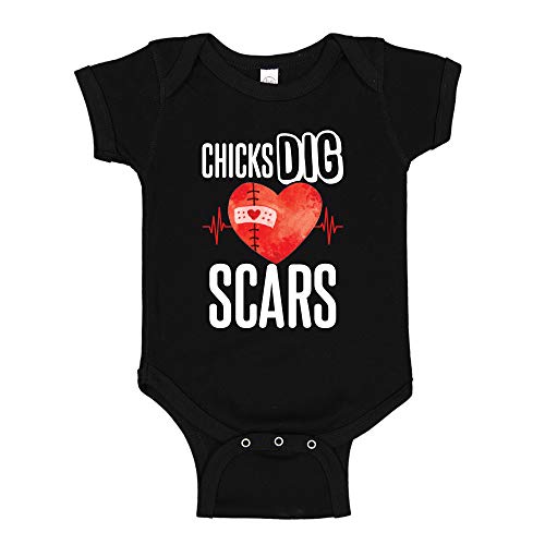Chicks Dig Scars CHD Heart Baby Bodysuit One Piece or Toddler T-Shirt