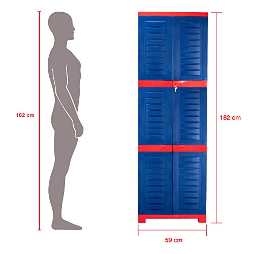 Image of Supreme Fusion Plastic Cupboard (Large, Coke Red /Blue)
