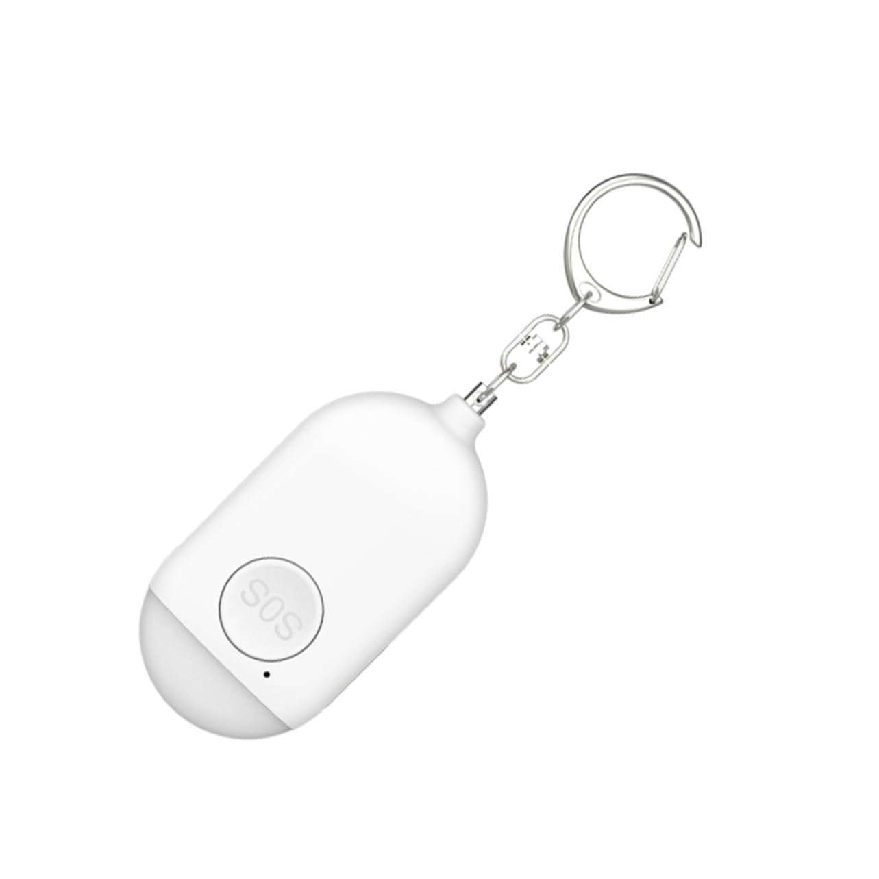 jojofuny 3pezzi Allarme Personale Di Sicurezza Con Torcia Led Dispositivo Di Emergenza Compatto Per Donne Jogger e Persone Anziane Kit Di Sicurezza Portatile Per Protezione Personale Bianco