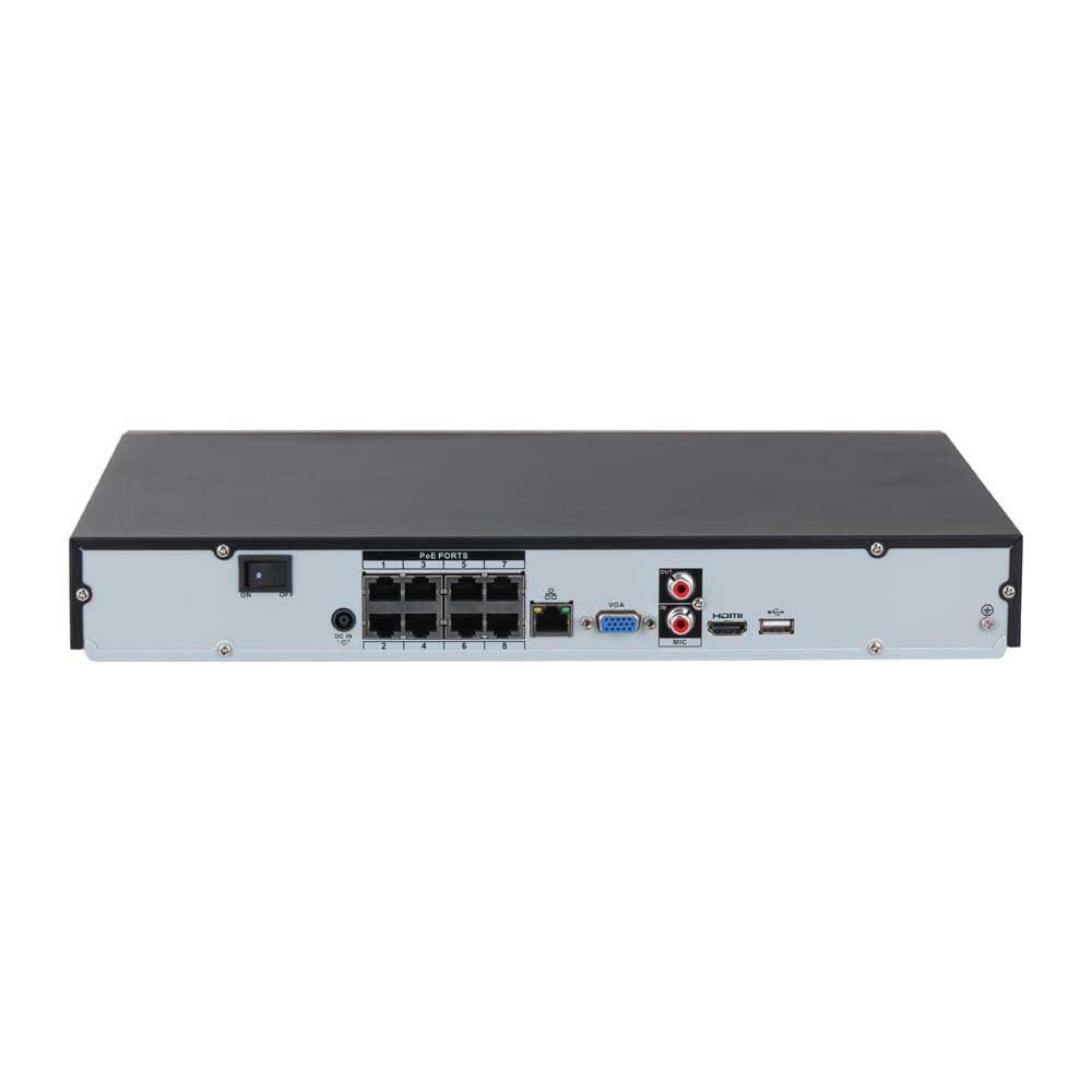 DAHUA Registratore NVR WizSense 8 Canali 4K PoE Nero - NVR2208-8P-I2