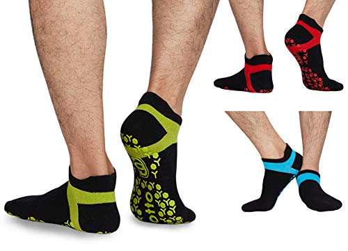 Giotto Non Slip Yoga Socks with Grips for Pilates Barre Fitness Hospital Adults