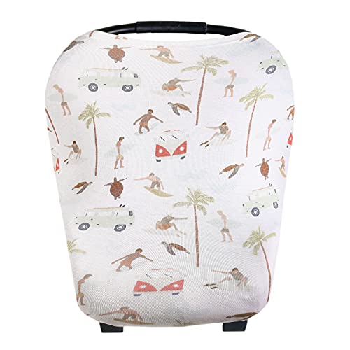 Image of Copper Pearl Multi-Use Cover: Car Seat Covers, Nursing Cover, and Stroller Cover for Sun - Stretchy Fabric, All-Season Use, Stylish Designs, Easy Access for Moms - Maui