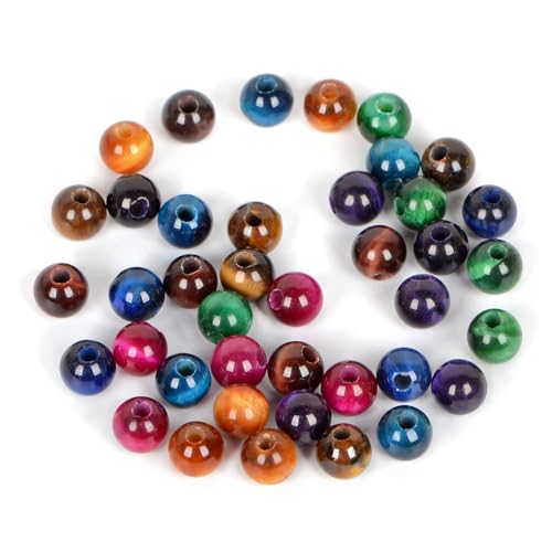 Perles oeil de tigre multicolore pour fabriquer un cadeau unique - 2