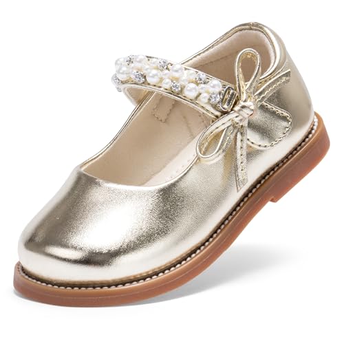 Image of PHIRAMIN Toddler Girl Mary Jane Student Oxford Shoes-Little Girl School Uniform Shoes for Wedding Party