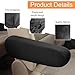 Wevdn 2 PCS Car Front Seat Armrest Covers, Elastic Fabric Stretch Auto Seat Armrest Protectors, Soft Front Seat Armrest Cover Replacement, Universal Vehicle Interior Accessories (Black)