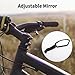 TUCKBOLD Bike Rearview Mirror 11.2x4.5cm Adjustable | Front Right Handlebar Bike Mirror Black with Mounting Accessories for Bicycle Mountain Road Bike 1 Set