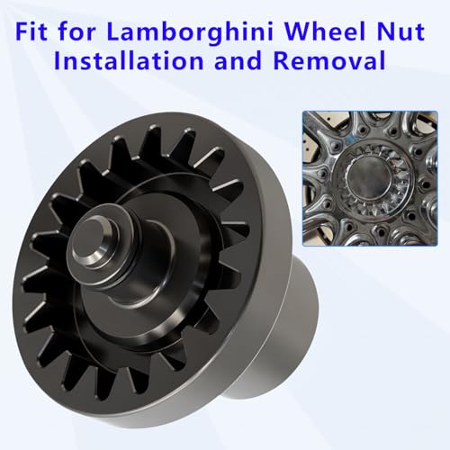 Image of ZKTOOL Center Lock Wheel Nut Socket for Lamborghini Dani, 3 /4 Drive. Anti-Theft Wheel Socket, Anti-Theft Screw Socket Socket. 470012257 Black
