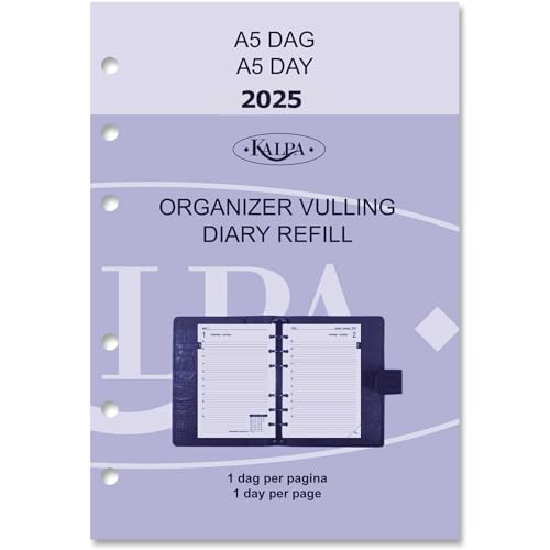 Kalpa 2024-2025-2026 Personal 6 Ring Planer Nachfüllungen Komplettset Wöchentlich Deutsch Französisch und zusätzliche Tabsheets