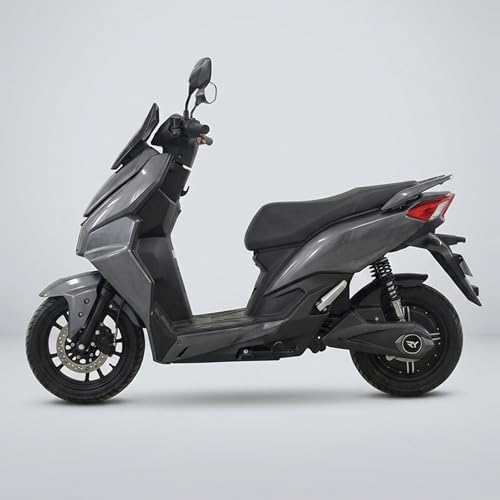 Image of Ryoto Electric Scooter with 60V 45Ah Battery, 50 Km /h Speed, Hub Motor, Fast Charging, Digital Display, Disc Brakes, Tubeless Tyres, Eco-Friendly EV Scooter (Grey)