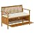 Outsunny Outdoor Bench with Storage Box, 28 Gallon Outdoor Storage Bench, Acacia Wood Garden Seat with Cushion, 2 Seater Patio Furniture for Park, Balcony, Teak