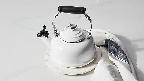 Image of Le Creuset Enamel on Steel Whistling Tea Kettle, 1.7 qt., Garnet